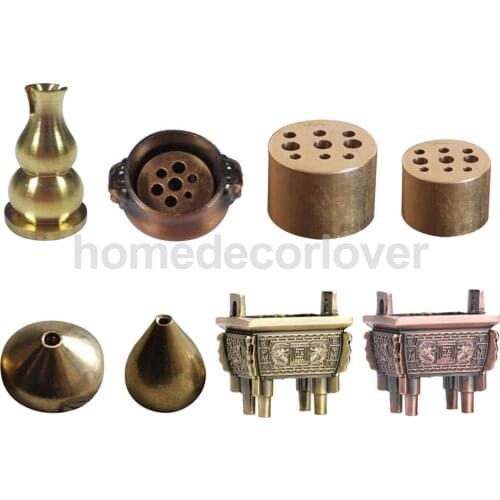 Home Decorative Classic Metal Alloy Incense Burner Fragrance Censer Catcher Holder, Aroma Cones Sticker Smoker Burner