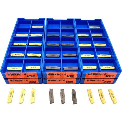 10PCS MGMN300 M NC3020/ NC3030/ PC9030 grooving carbide inserts 3mm MNMG300 lathe cutter turning tool