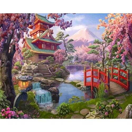 GATYZTORY Paint By Numbers For Adults Children DIY HandPainted Oil Painting Landscape Picture Paint Home Decoration