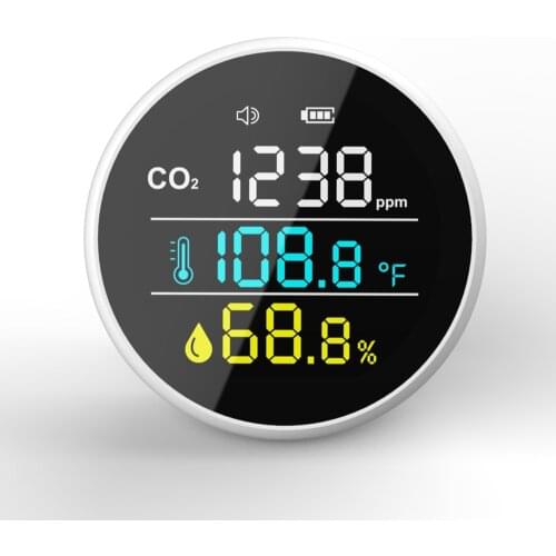 MINI Carbon Dioxide Detector Air Quality Monitor Indoor Gas Analyzer Outdoor for CO2 Temperature Humidity Detect Sensor Tester