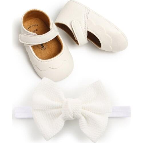 2020 PU Leather Newborn Butterfly-knot Baby Moccasins Shoes Soft Soled Non-slip Crib First Walker