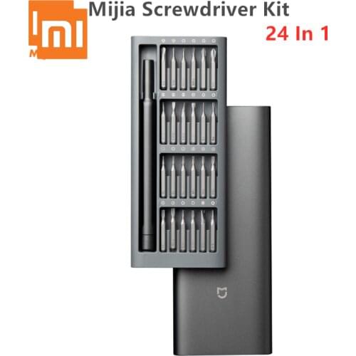Newest Xiaomi Daily Use Screwdriver Kit 24 Precision Magnetic Bits Alluminum Box DIY Screw Driver Set for Smart Home Tool