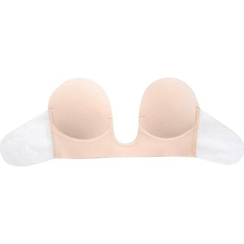 New Stick Gel Silicone wedding dress Push Up Girl Self Adhesive Strapless Bandage Bra for Free Shipping