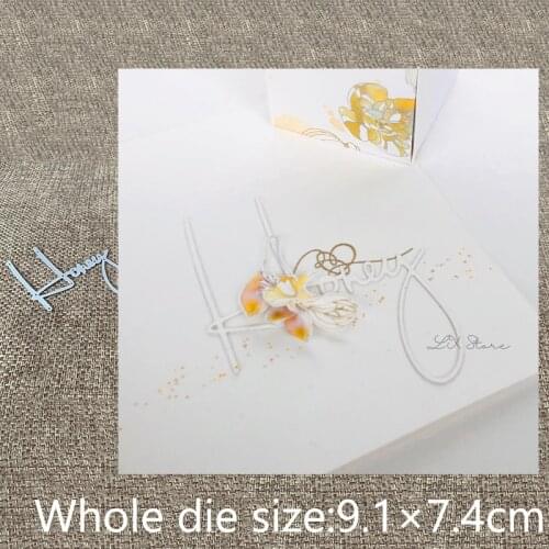 New Design Craft Metal stencil mold Cutting Dies honey word decoration scrapbook die cuts Album Paper Card Craft Embossing
