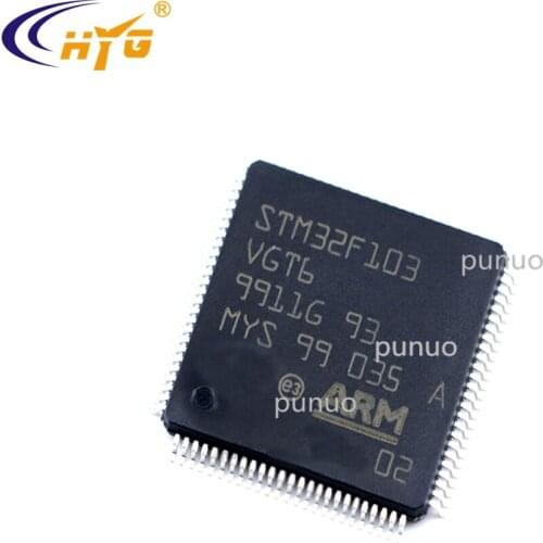 Original Authentic STM32F103VGT6 Encapsulation LQFP-100 32-bit MCU Microcontroller 768K Flash Memory Single Chip 17 Timers ADC