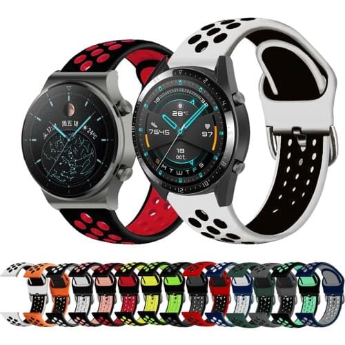 Strap For Samsung Galaxy watch 3 46mm band gear s3 Frontier Classic Silicone 22mm 20mm WatchBand for Huawei GT GT2 46mm Bracelet