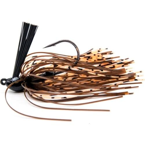 10g weedless Jig head fishing hooks with weed guard sharp hook and silicone skirt bass pike outdoor river fishing fishhook