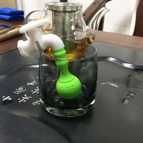 Silicone Tea Strainer Creative Faucet Tea Infuser Filter Brewing Making Teapot Household Teaware 2021 Safety Tea Bag Filter