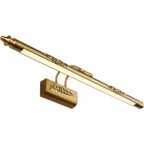 Classic Antique Brass LED Wall Lamps in Bathroom with Swing Arm over Mirrors Picture Lighting fixtures indoor110V / 220V