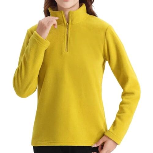 Outdoor Sportswear Fleece Jacket Autumn Winter Hoody Women Sweatshirt Half Zipper Assault Coat Liner Warm Pullover Long Sleeve