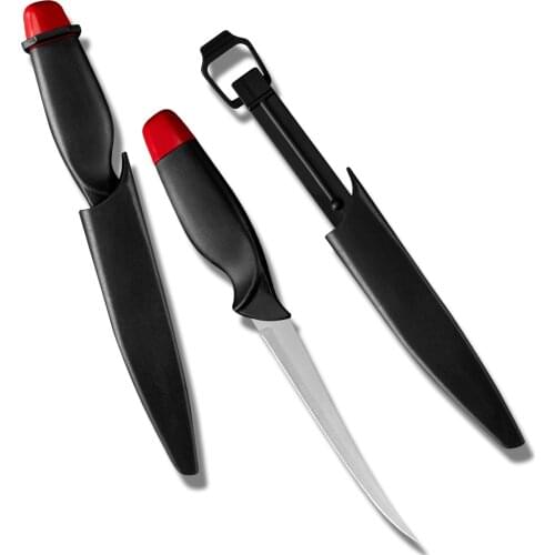 Outdoor Fillet Knife 6 Inch Curved Boning Knife With Covers Case Razor Sharp 3cr14 Stainless Steel Knife Meat Fish Poultry Tool