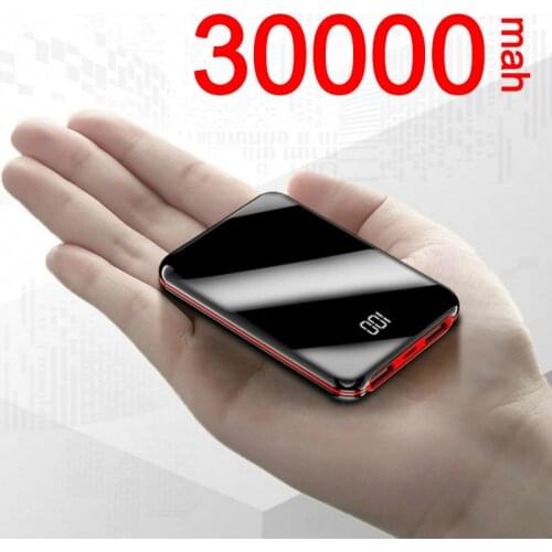 30000mAh Power Bank Mini Portable Charger for Xiaomi Samsung Iphone Double USB Outdoor Emergency External Battery Powerbank