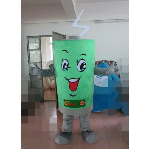High quality asdult Green battery mascot costume for sale Holiday special clothing for Halloween Purim party