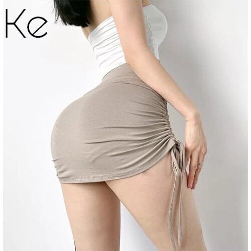 KE Sexy fitness sports shorts, summer womens short skirts, running hips, daily thin and quick-drying white skirts
