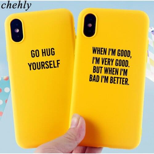Funny Words Phone Case for iPhone 6s 7 8 11 Plus Pro X XS MAX XR Fashion Cases Soft Silicone Fitted TPU Back Accessories Covers