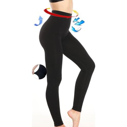 NINGMI Women Slimming Legging High Waist Trainer Modeling Body Shaper Elastic Tight Slim Leg Tummy Control Panties Trouser Black