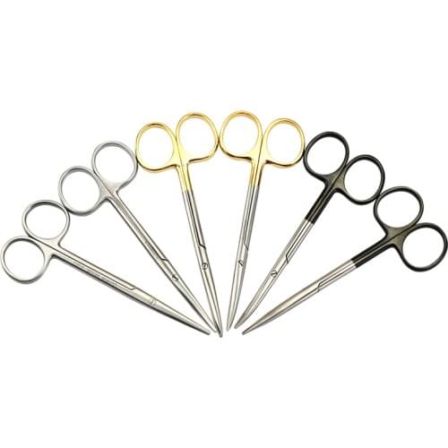 Gold handle Dental ophthalmic blunt scissors operating Nasal Department scissors