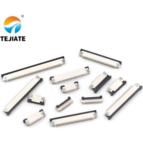10PCS FFC/FPC Connector Flat Cable Socket 1.0MM Adapter 16/18/20/22/24/26/28/30/40P Down Drawer Type Plug Kit