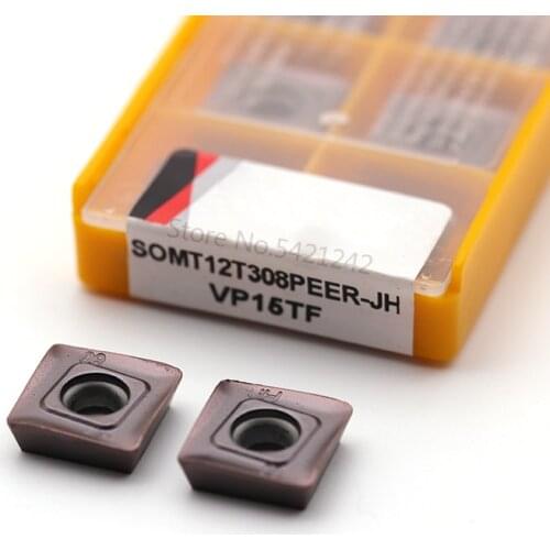 10PCS SOMT12T308PEER JH VP15TF carbide insert external turning tool metal turning tool SOMT12T308 CNC Lathe blade Tool