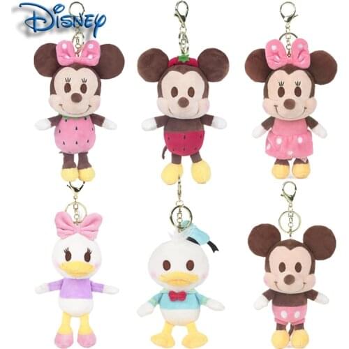 15cm genuine Disney Mickey Minnie Donald Duck pendant animal plush doll party birthday gift for girls cute version