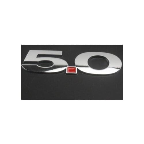 3D Silver Auto Modified Metal 5.0 Car Trunk Side Seal Decal Badge Car Accessories