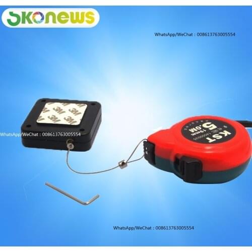 50 pcs hot sale 1.5 meter Steel Cable Recoiler Merchandise Anti Theft Security Display Self Retracting Pullbox For Retail Store