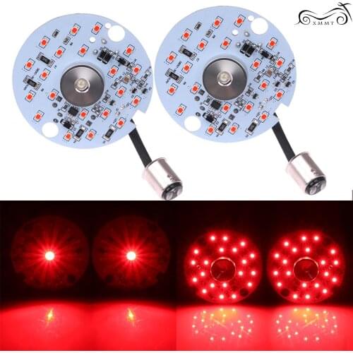 Motorcycle Accessory 3" 1157 Rear Red LED Turn Signal Lights Inserts Bulbs For Harley Touring 86-13