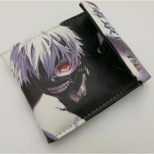Anime Tokyo Ghoul Kaneki Ken High Quality PU Short Wallet/Folding Purse with Button