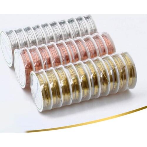 Beading Wire Roll Copper Wire Dia 0.2-1mm Beading Cord 1.5-15Meters/lot Cord String DIY Accessories for Wholesale Jewelry Making
