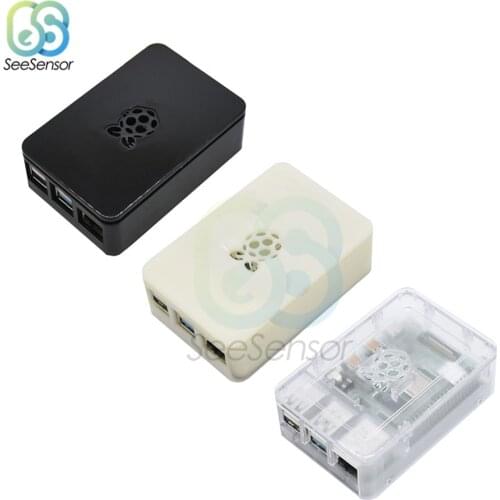 Raspberry Pi 4 ABS Case Plastic Box Black/White/Transparent Protective Enclosure Shell with Heat Sink for Raspberry Pi 4 Model B