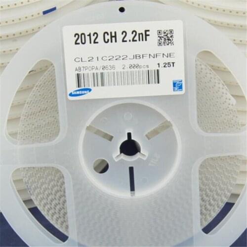 CL21C222JBFNNWE CL21C222JBFNNNG CL21C222JBFNNNE CL21C222JBFNFNE 0805 2.2nF 50V C0G ±5% 2200 pF ±5% 50V Ceramic Capacitor C0G,NPO