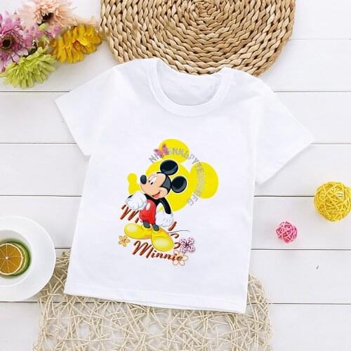 Disney cartoon Mickey Mickey Mouse series cotton childrens T-shirt shirt short sleeve summer boys and girls aged 3-8