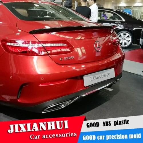 For W213 Coupe Spoiler 2016-2018 Mercedes-Benz W213 E-class Coupe Spoiler ABS plastic Material Car Rear Wing Color Rear Spoiler