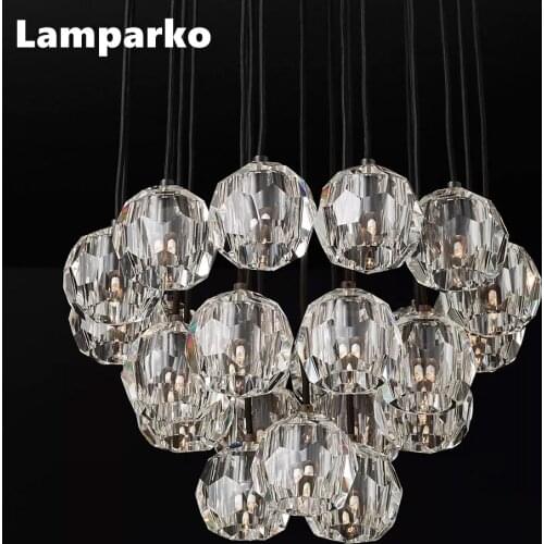 Contemporary Clear Chandelier Lighting LED G4 Modern Indoor Chandelier Light Art Deco Bedside Lamp Dining Table Light Fixture