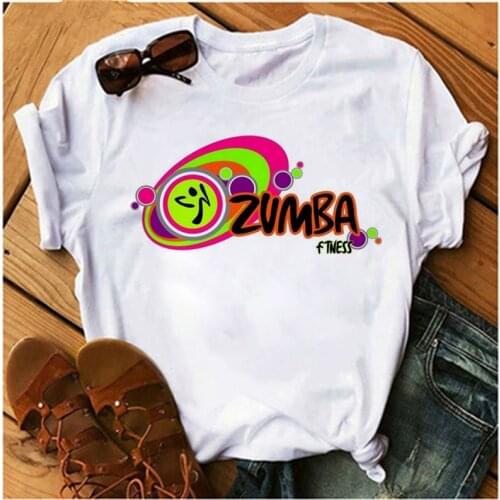 Mayos Ladies Zumba Dance Hip Hop T-shirt Harajuk Graphic Print T-shirt Top Summer Fashion Short Sleeve Girl T-shirt Drop Ship