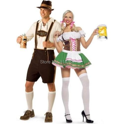 Fashion German Festival Men / Women Oktoberfest Guy Costume Beer Party Dress Clothes Dropshipping