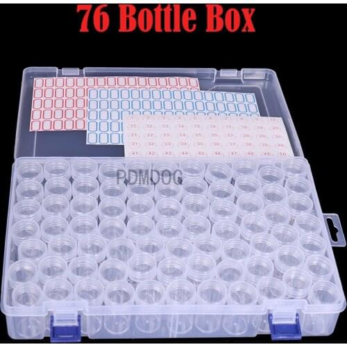 28/56/224/76/60 Slot Transparent Plastic Storage Box Diamond Painting Accessories Tool Nail Art Rhinestone Bead Storage Box