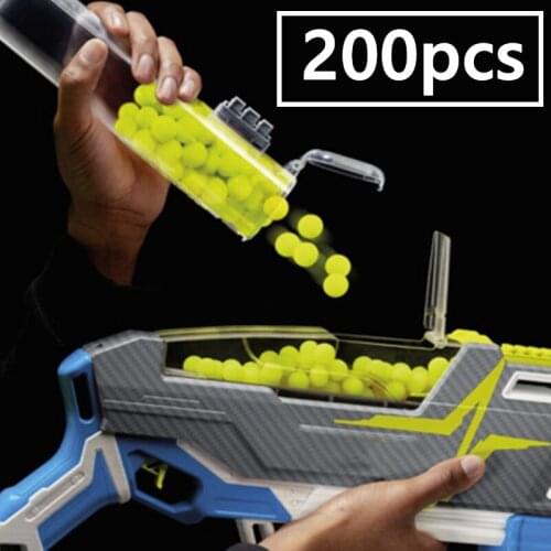 200rounds Bullet Balls Rounds Compatible For NERF Hyper Toy Gun for NERF Hyperfire Blasters Toy Gun Compatible Refill Bullets