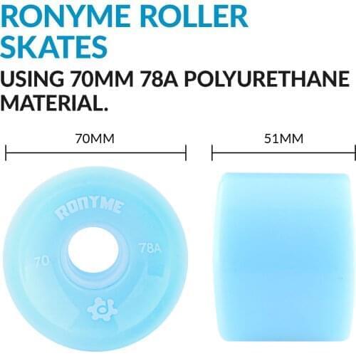 Ronyme 4pcs 78A ABEC-9 Longboard Wheels High Performance PU Skateboard Wheels Roller Wheels Mini Cruiser Replacement Wheels