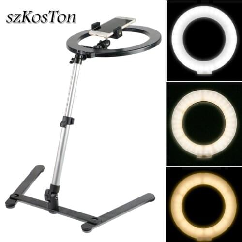 Ring Lamp LED Selfie Ring Light With Cell Phone Holder Stand Phone Camera Studio Fill Light For Youtube Makeup Video photography