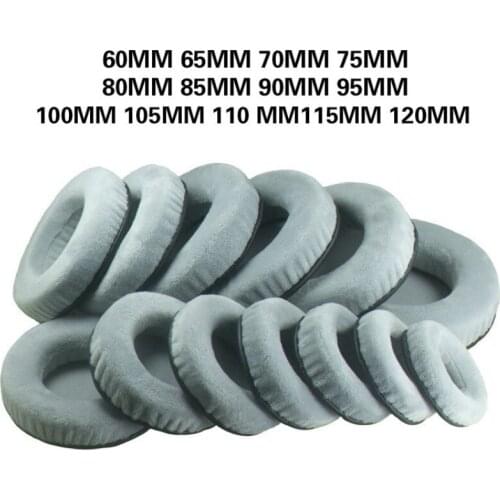 General Grey Velvet Ear Pads Cushions 60 65 70 75 80 85 90 95 100 105 110 115 120MM Memory Foam Earpads for SONY Sennheiser