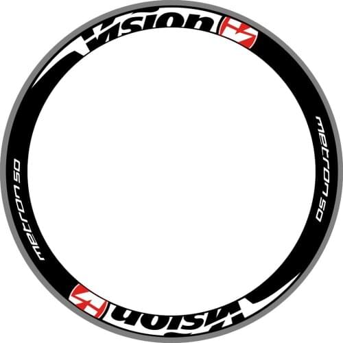 Bicycle Wheel Stickers Reflective MENTRON 50 Waterproof Rims Decals Sticker For 50mm Rim Depth Bicycle Bike TWO WHEELS