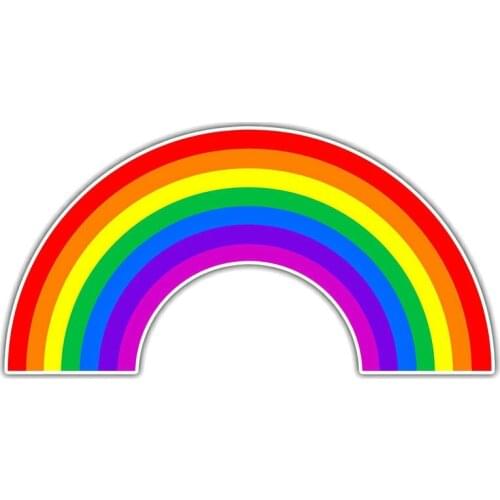 Waterproof Beautiful Rainbow Lesbian Gay Cover Scratch Car Sticker PVC Art Pattern KK Vinyl 15cm X 7cm