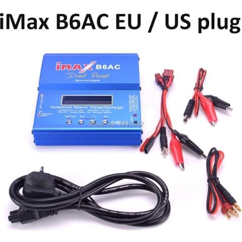 IMAX B6AC RC Balance Battery Charger Lipo/Li-ion/LiFe/NiMh Battery Balance Charger Discharger with LCD Screen Build-Power 80W