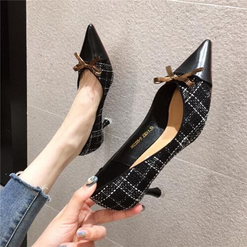 Women High Quality Pu Leather Office High Heel Shoes Lady Cute Golden High Heel Pumps Mujer Tacones Altos