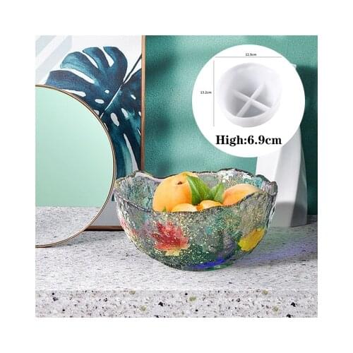 13.2 Irregular Fruit Storage Bowl Silicone Mould for Diy Handmade Uv Resin Epoxy Ceramics Clay Bowl Home Decoration Newest