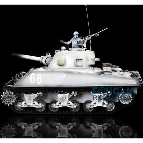2.4G Heng Long 1/16 Snow 7.0 Plastic Version M4A3 Sherman RTR RC Tank Gifts Model 3898 TH17685-SMT4