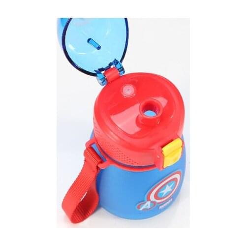 2021 Disney Mickey Minnie Portable Boys Pupil Plastic Cup Girls Mini- Bring Cover Children Aquarius Suction Style 390ML