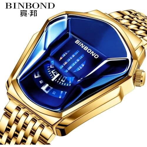 2021 Top Brand Luxury Mens Quartz Watches Wristwatch Cool Locomotive Men Clock Waterproof Geometric Shape Male Relogio Masculino