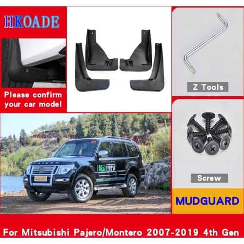 Car Fender Mud Flaps For Mitsubishi Pajero Montero 2007-2019 Mudguards Splash Guards Fender Mudflaps Car Fender Accessories